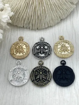 French Bee Coin Pendant, Assurance l'Abeille Medal W/Bail Founded 1857 30 mm, Replica Medals Assurance l'Abeille Medal with bail Fast Ship