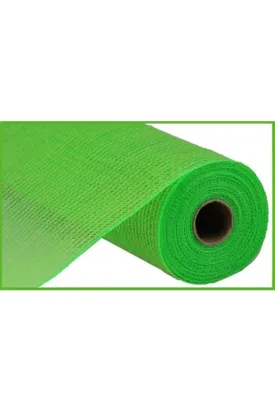 10.5" Faux Jute Mesh Ribbon: Fresh Green (10 Yards)