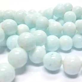 10MM Light Blue Glass Beads (50 pieces)