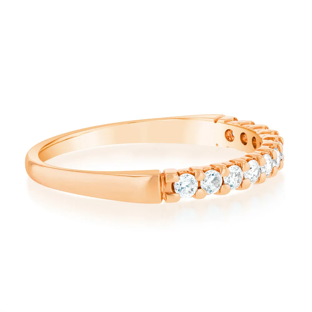 18ct Rose Gold Ring with 0.25 Carats Of Diamonds