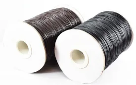 1mm  Waxed Cord, Macrame Cord, Waxed Cotton Thread,  200yards, Matte Wax Cord, Shiny Wax Cord, Black,Brown Wax Cord