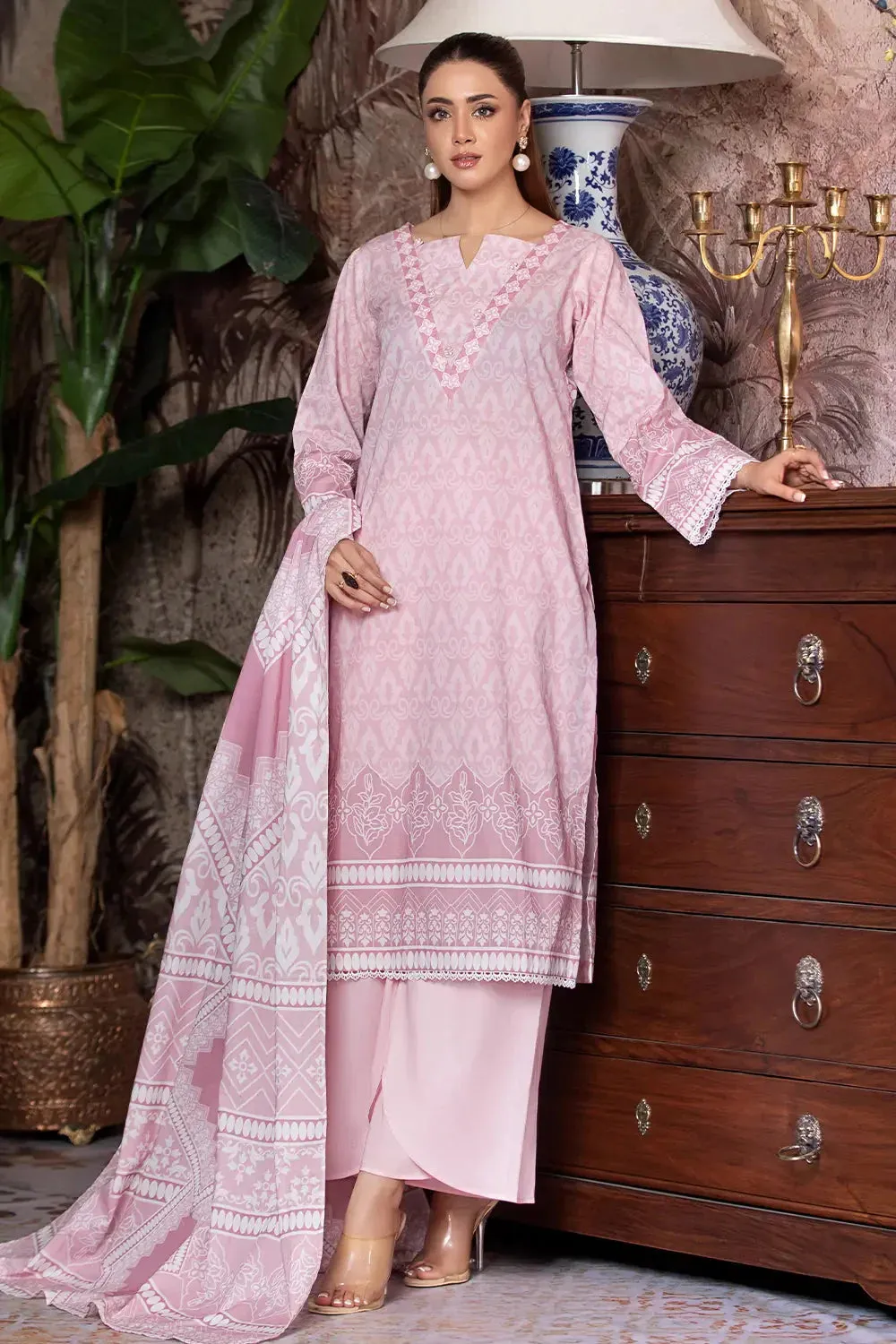 3PC Printed Unstitched Cambric Suit KCC-2850