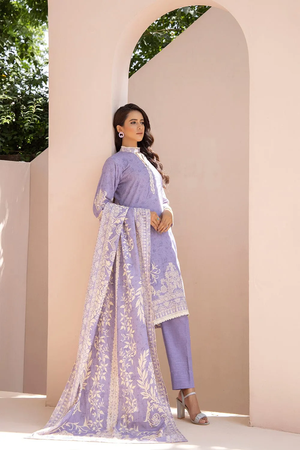 3PC Unstitched Khaddar Suit KKH-2202