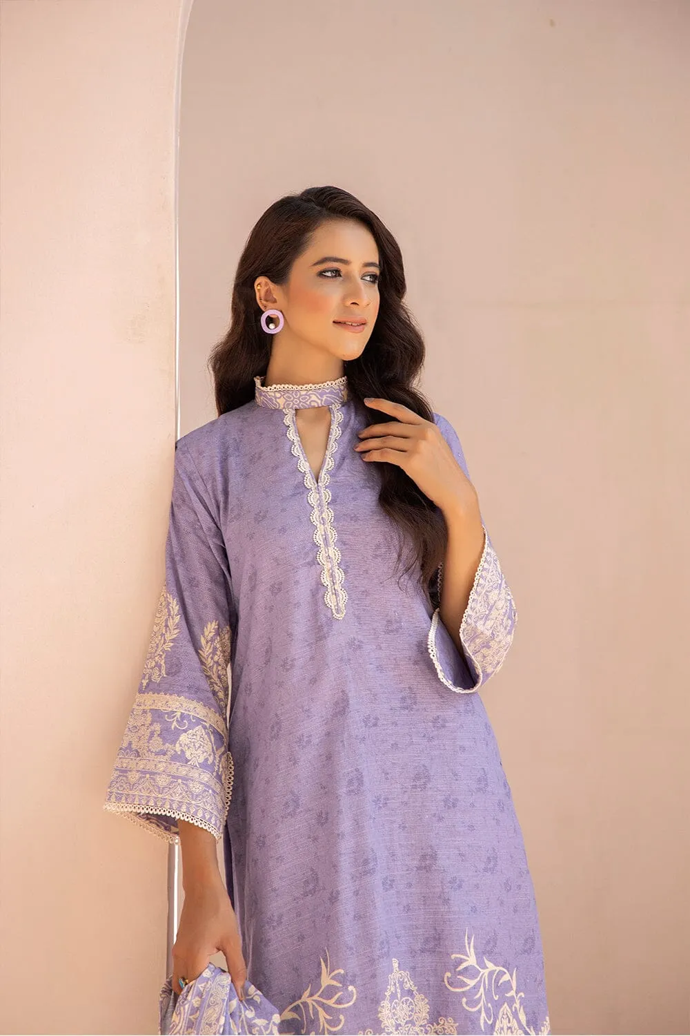 3PC Unstitched Khaddar Suit KKH-2202