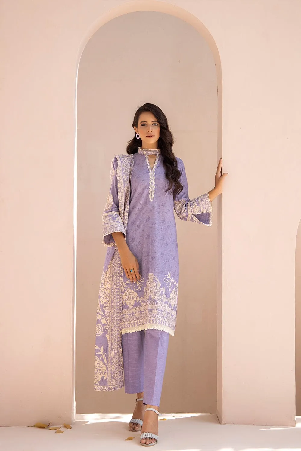 3PC Unstitched Khaddar Suit KKH-2202