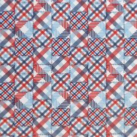 Americana Patchwork Poly Spandex Swimsuit Fabric