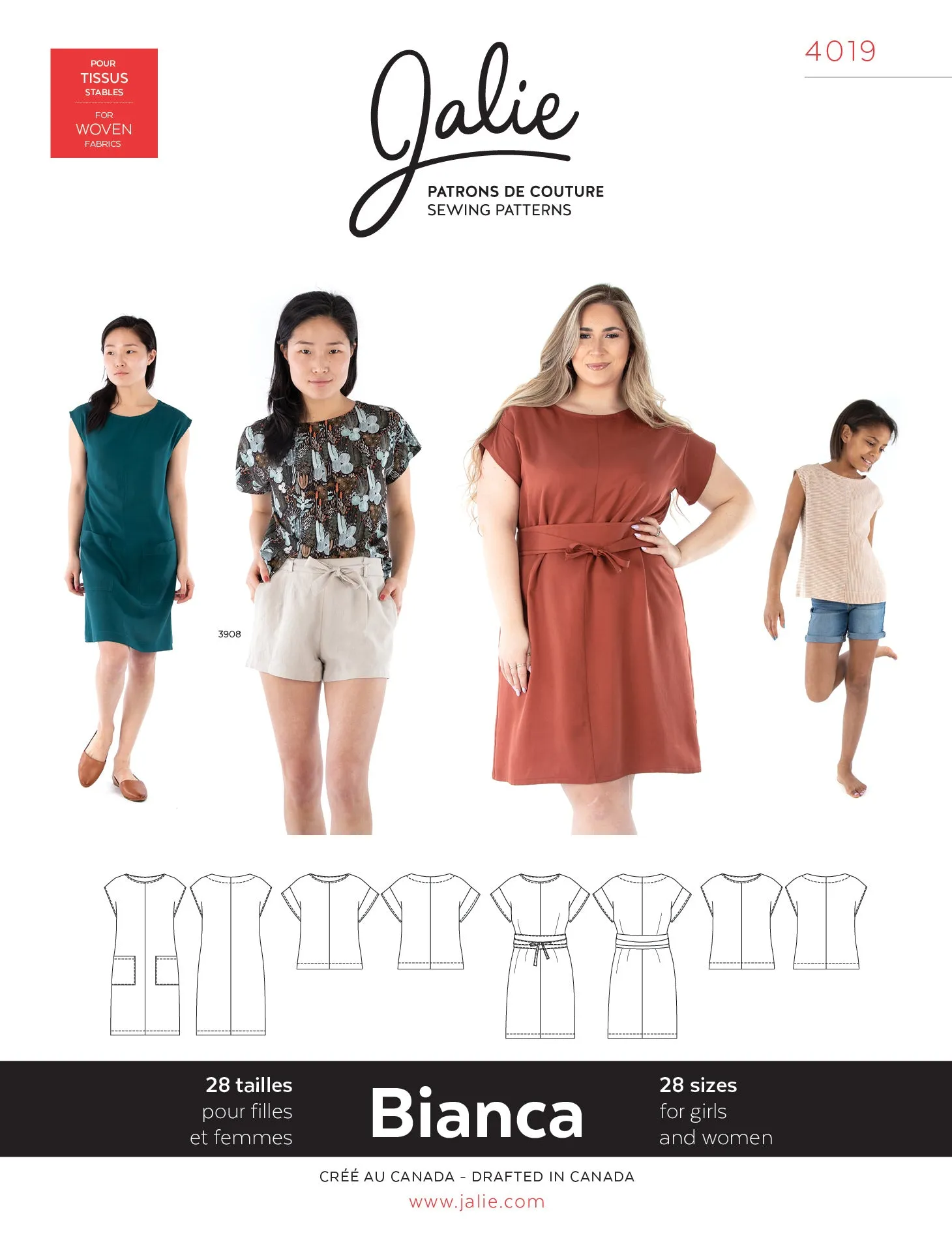 Bianca Dress and Top Sewing Pattern by Jalie