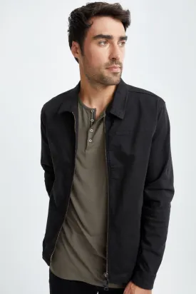 Black Antique Wash Stretch Jacket