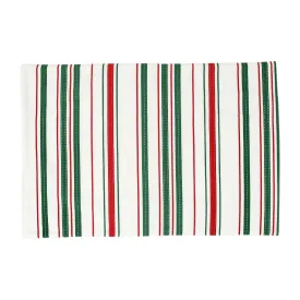 Bohemian Linens Stripe Red/Green Placemats - Set of 4