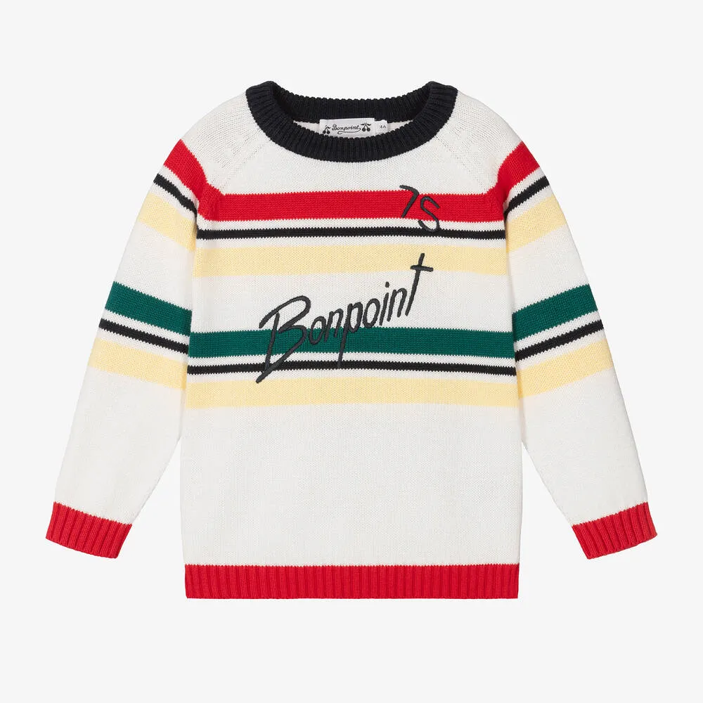 Bonpoint Boy Ivory Florencio Sweater