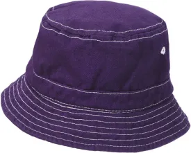 Boys and Girls 100% Cotton Twill UPF 50  Wharf Hat | Purple (Dyed & Finished in USA*)