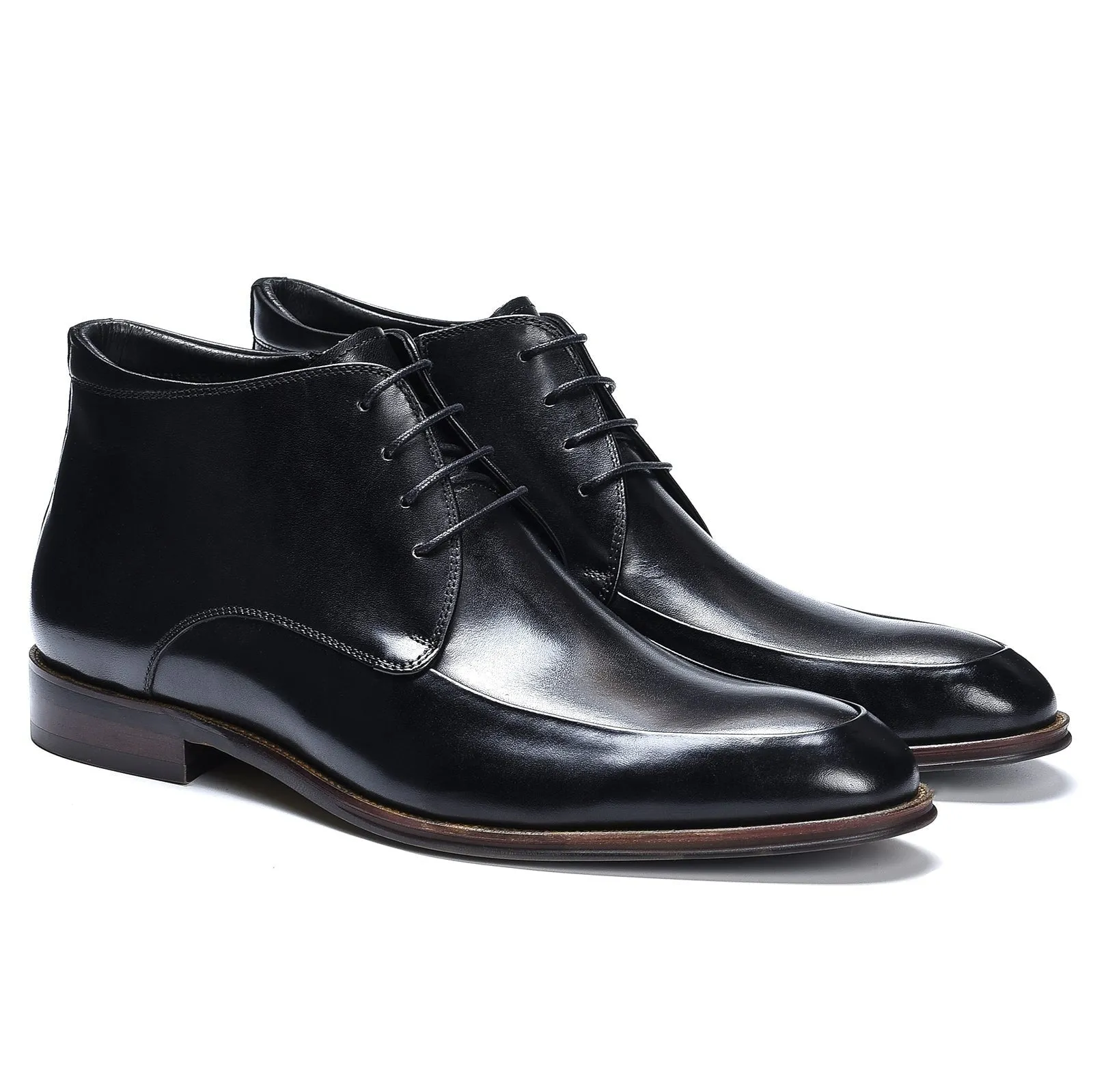 Chukka leather dress boots