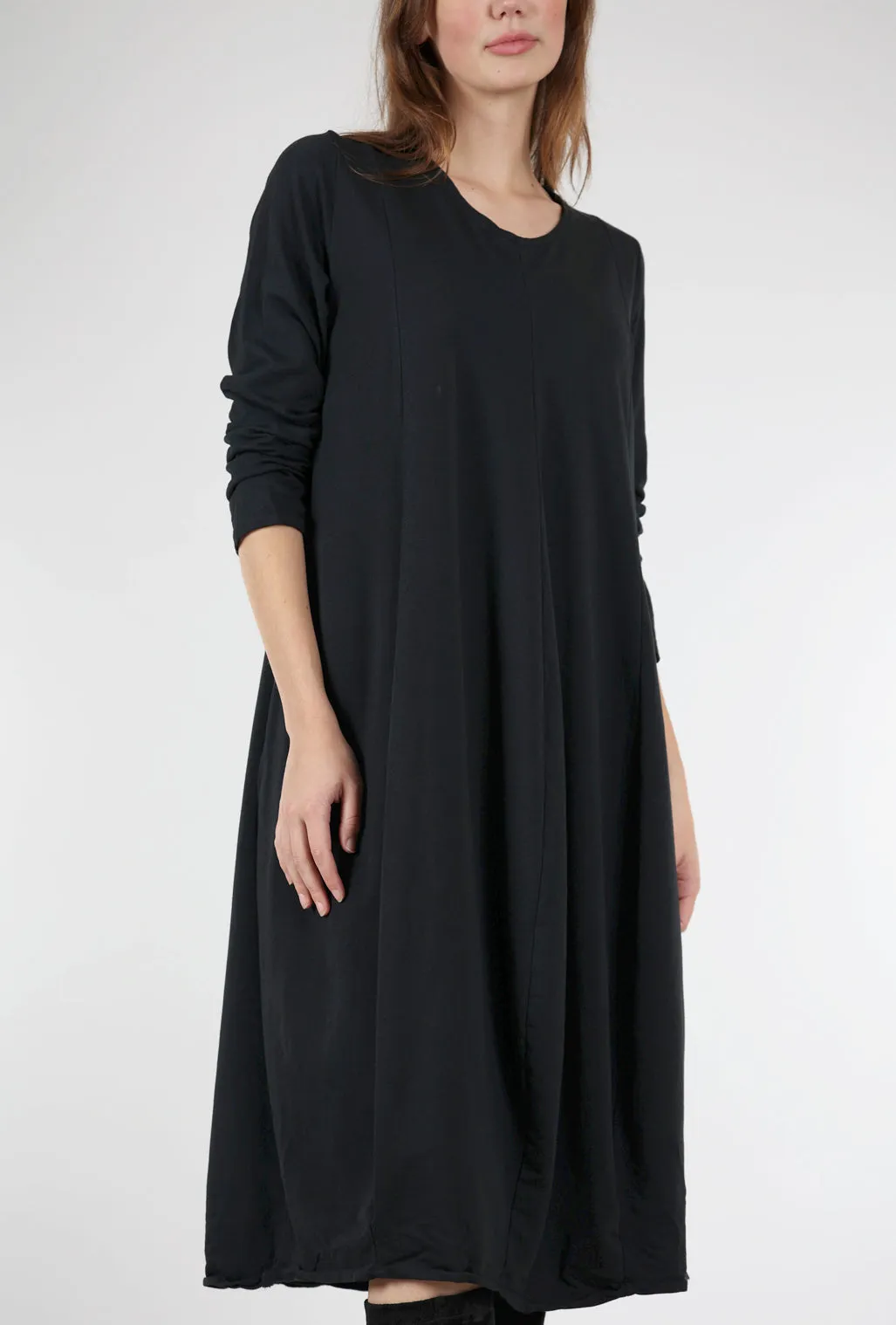 Cotton Bubble Dress, Black