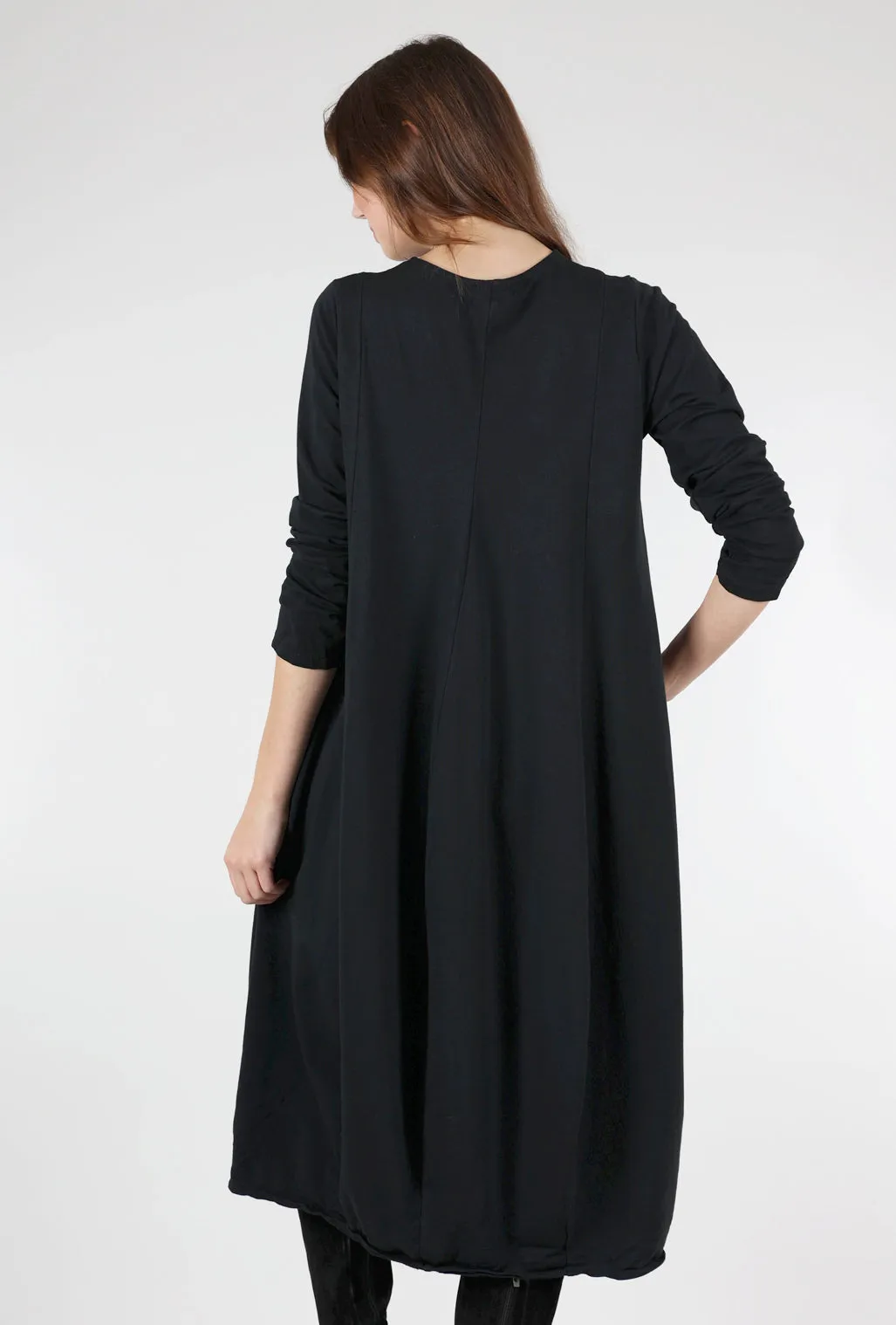 Cotton Bubble Dress, Black