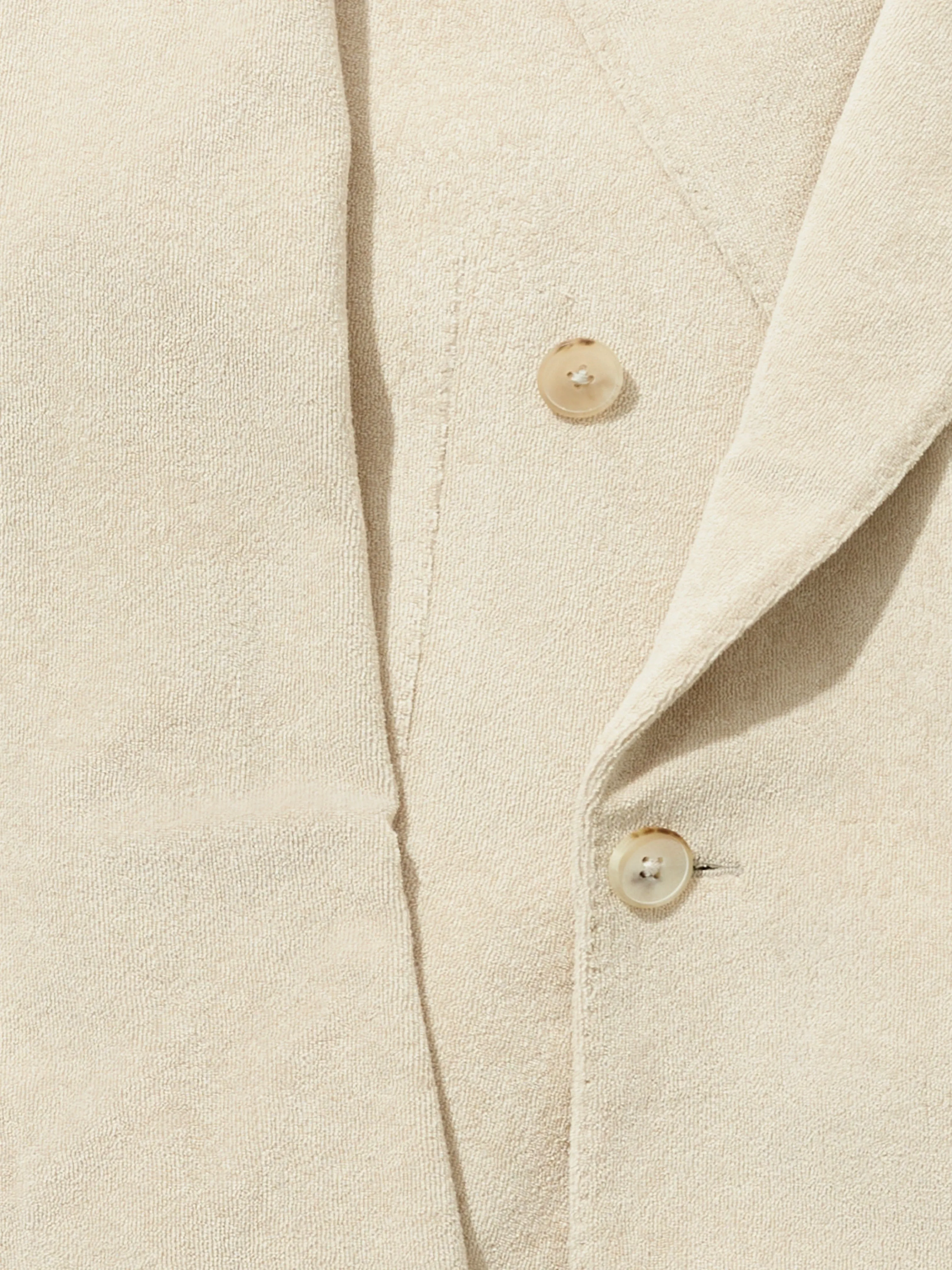 Cream Terry Towelling Jacket