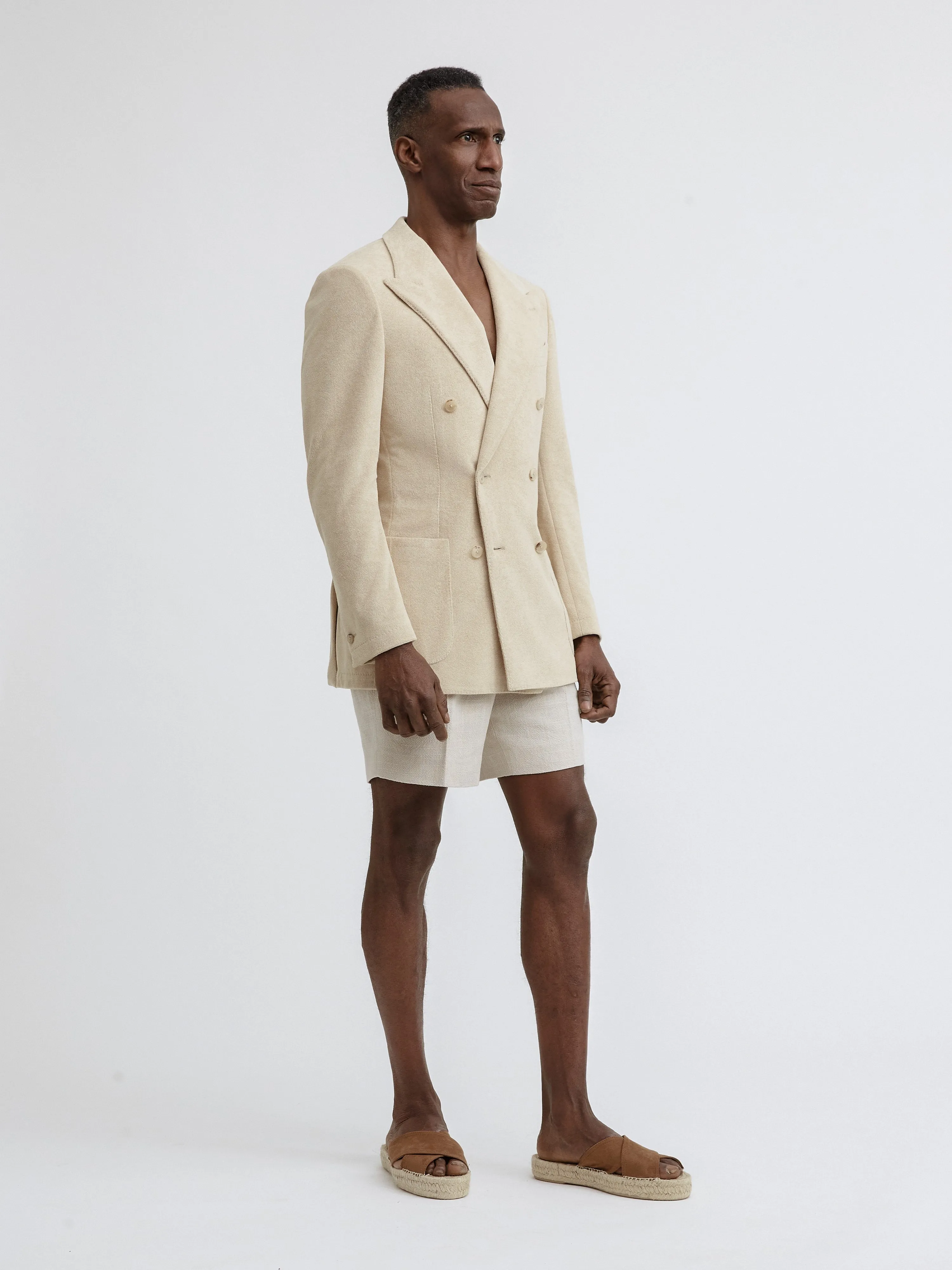 Cream Terry Towelling Jacket