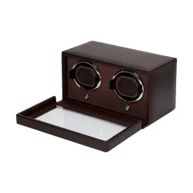 Cub Double Watch Winder with Cover - Brown