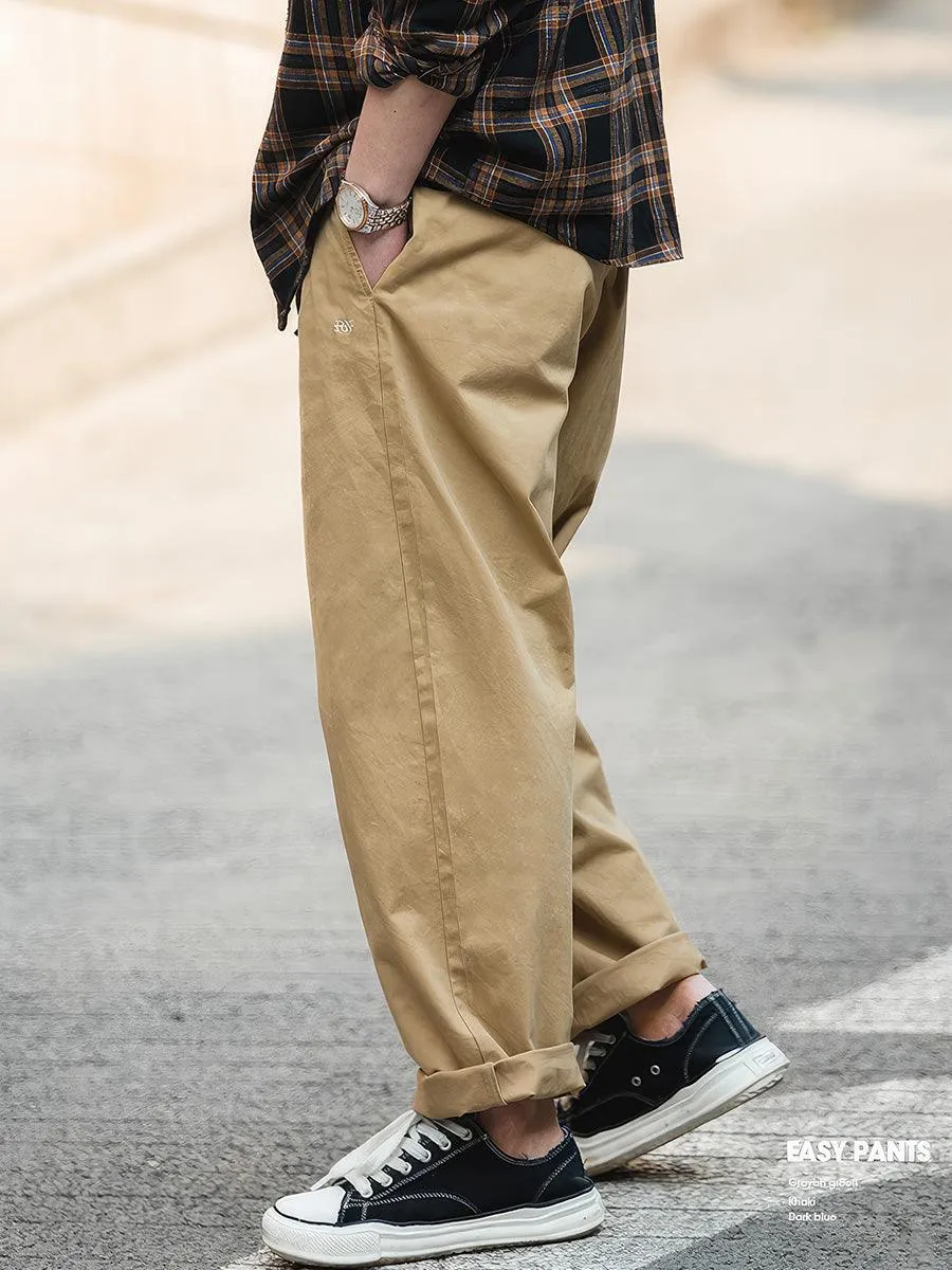 Elastic-waist Casual Pants