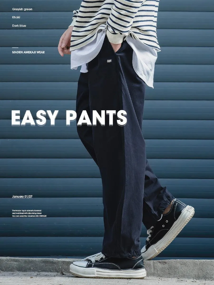 Elastic-waist Casual Pants