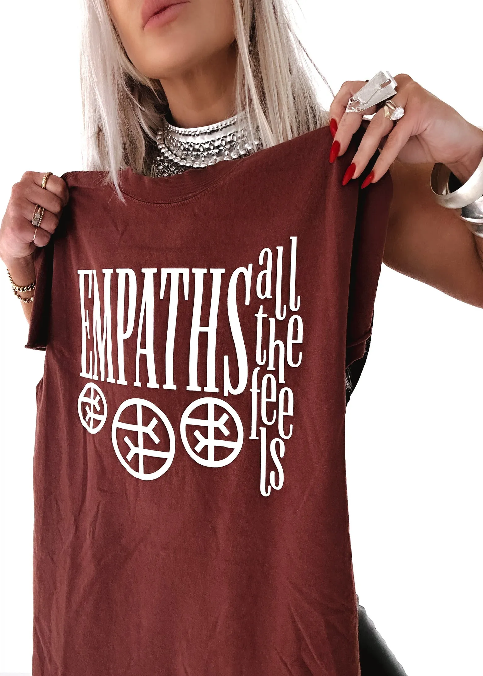 EMPATHS HAVE ALL THE FEELS SIDE SLIT TEE