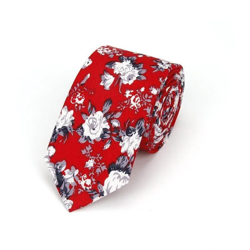 Floral Casual Cotton Boho Tie