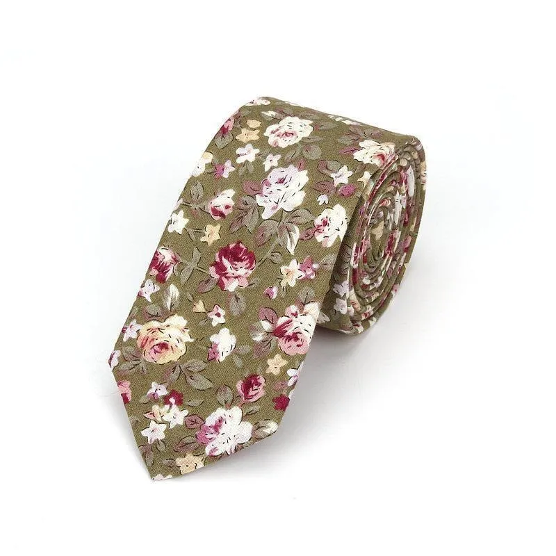 Floral Casual Cotton Boho Tie