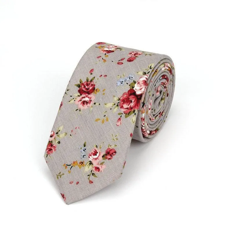 Floral Casual Cotton Boho Tie