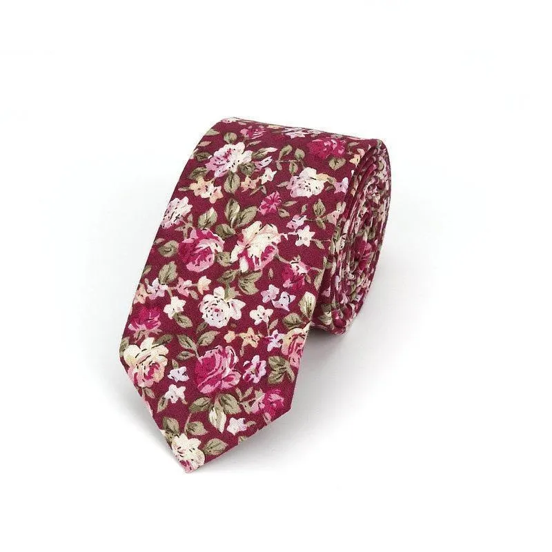 Floral Casual Cotton Boho Tie