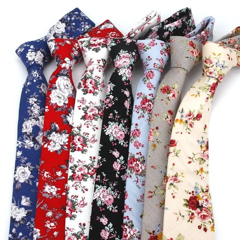 Floral Casual Cotton Boho Tie