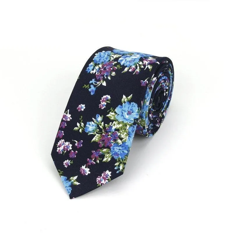 Floral Casual Cotton Boho Tie