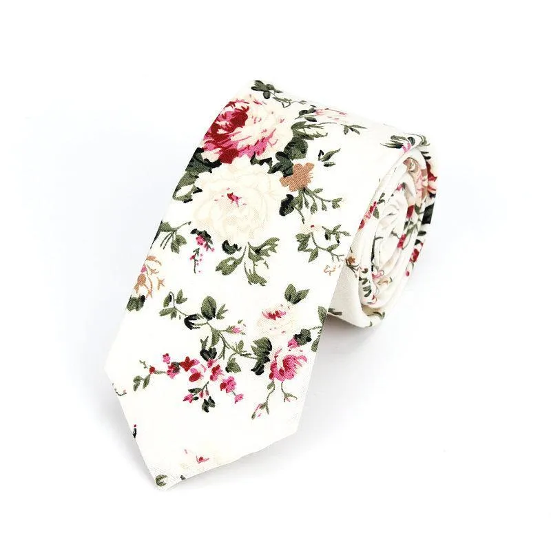 Floral Casual Cotton Boho Tie