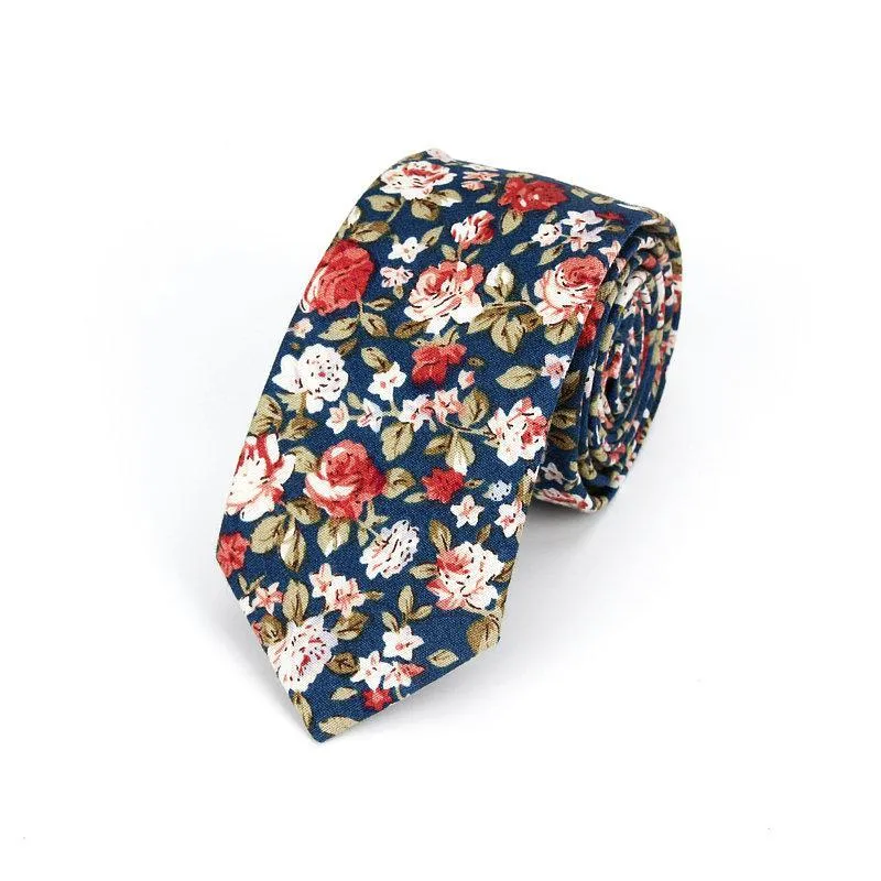 Floral Casual Cotton Boho Tie