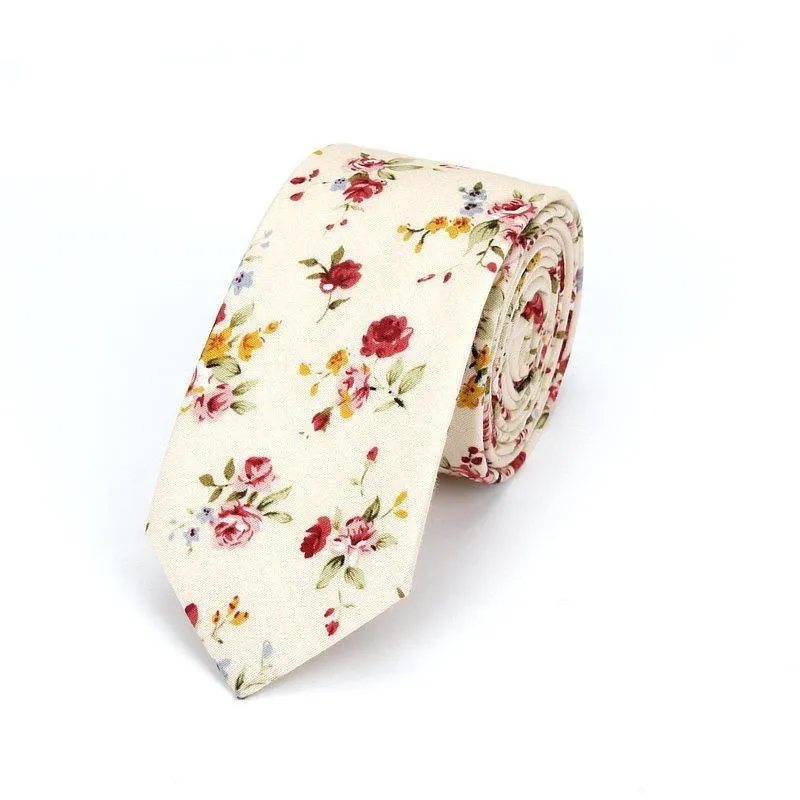 Floral Casual Cotton Boho Tie