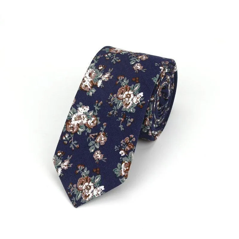 Floral Casual Cotton Boho Tie