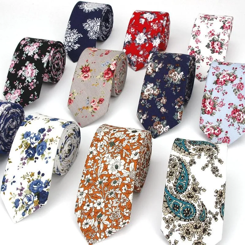 Floral Casual Cotton Boho Tie