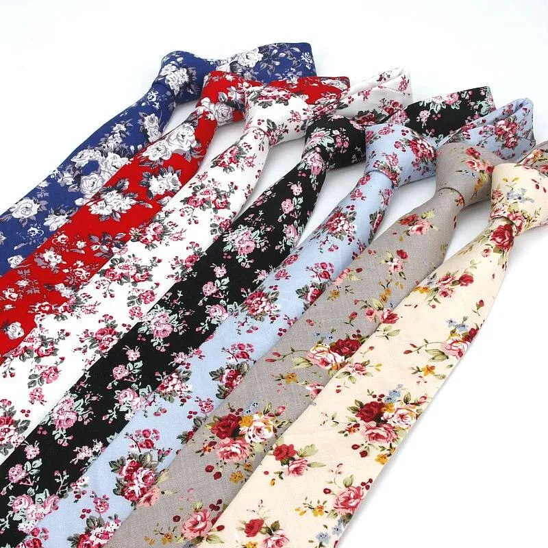 Floral Casual Cotton Boho Tie