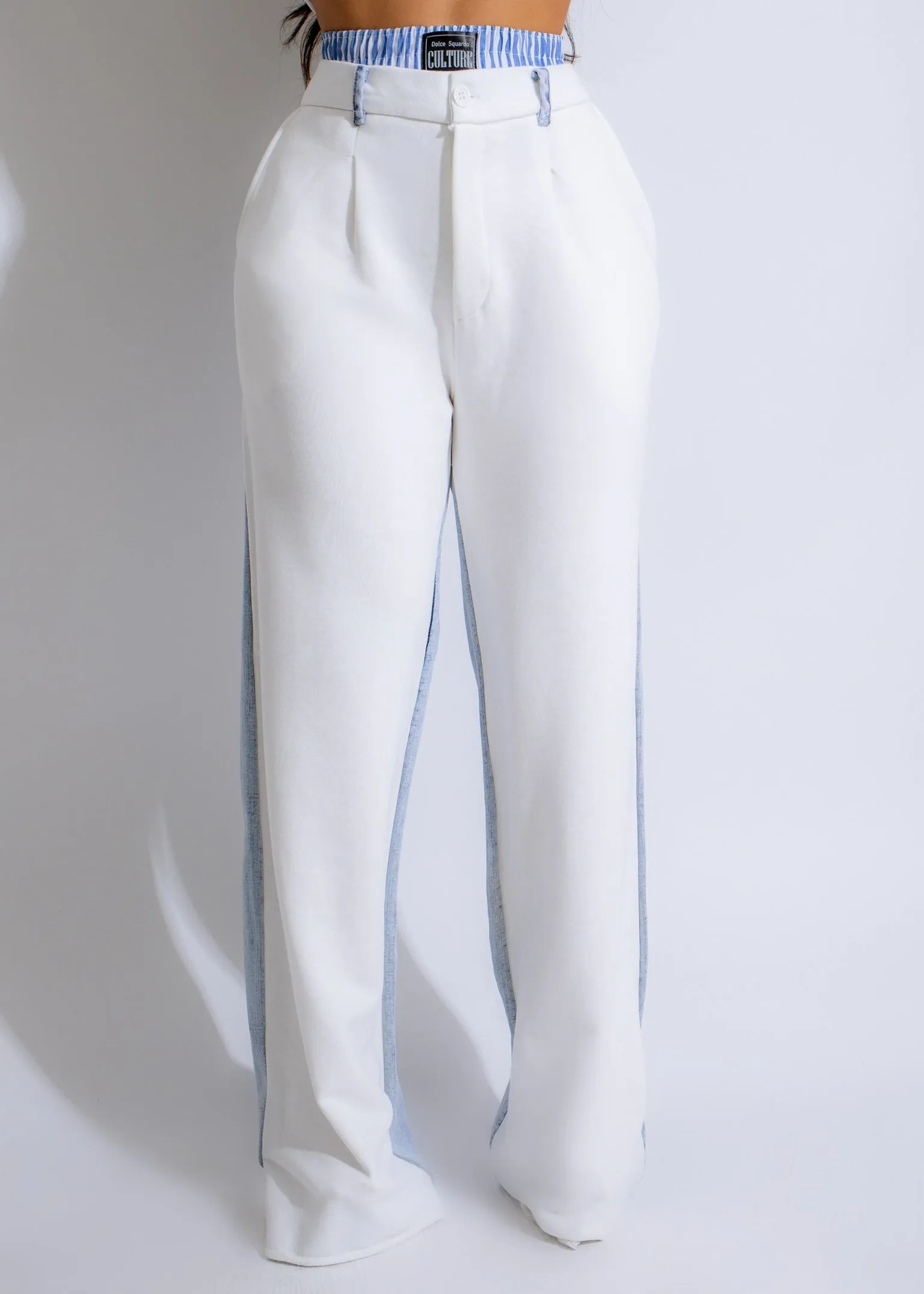 Full Of Love Denim Pant White