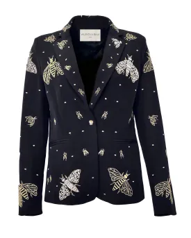 GAIA BLAZER- Embroidered Black/ Gold