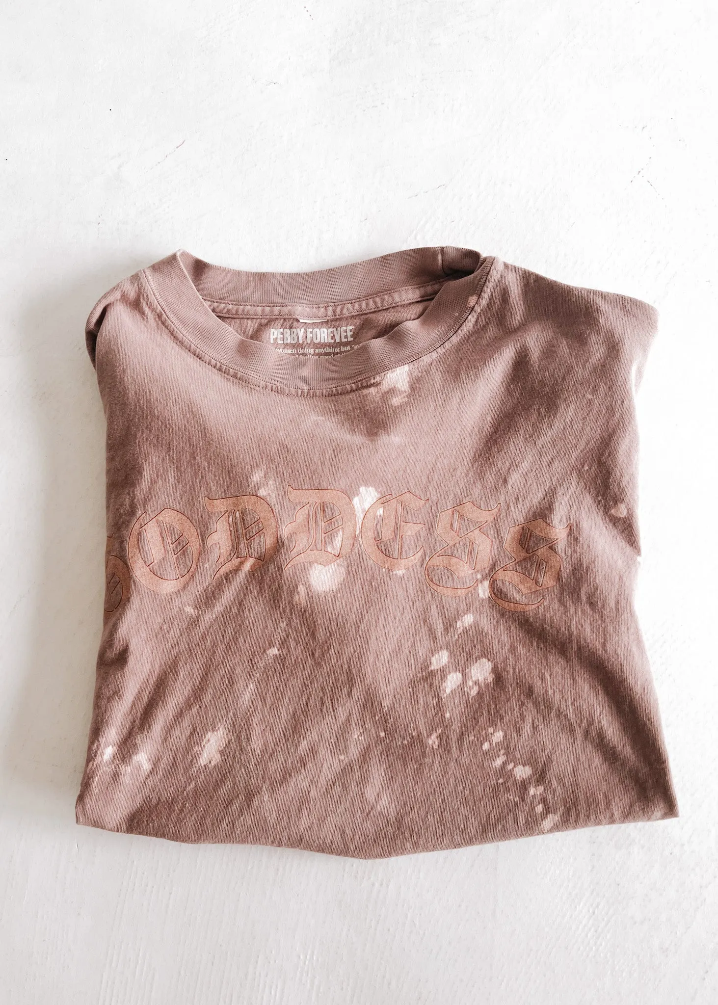 GODDESS BLEACHED OUT  SIDE SLIT TEE