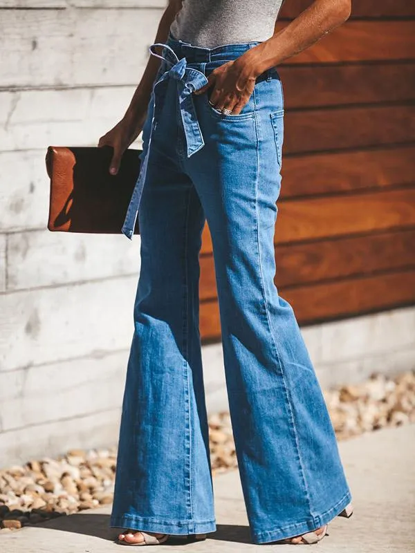 Gorgeous Blue Bell-bottoms Jean Pants Bottoms