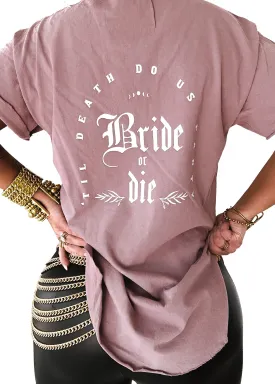 GOTHIC BRIDE OR DIE SIDE SLIT TEE