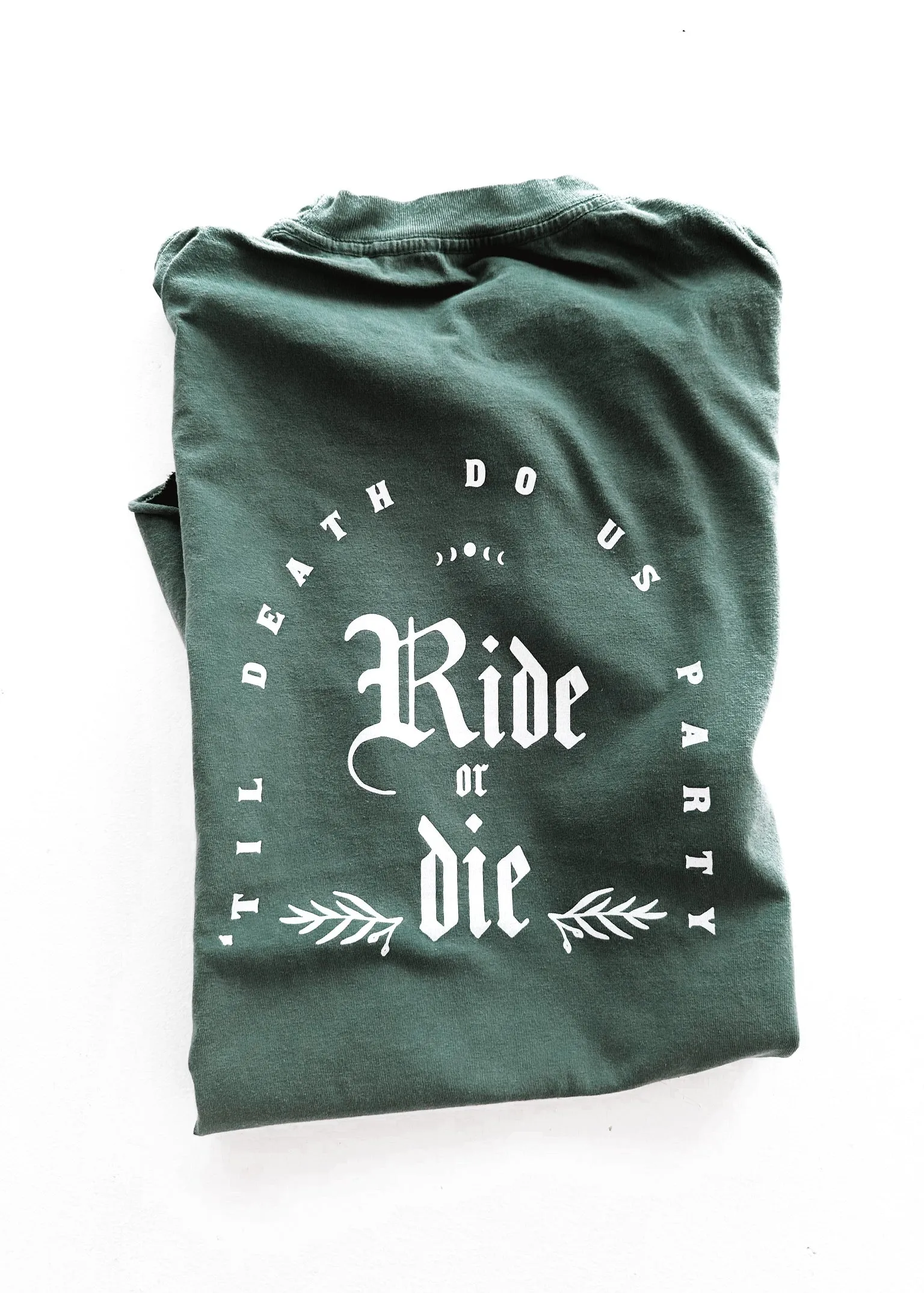 GOTHIC RIDE OR DIE SIDE SLIT TEE