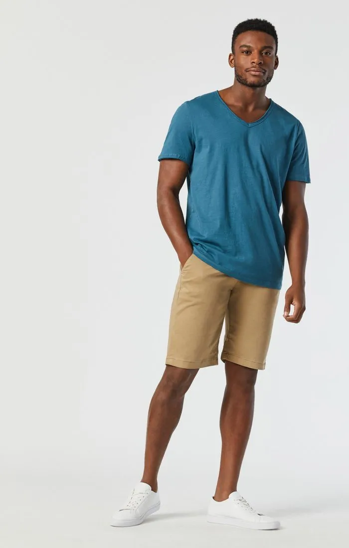 JACOB SHORTS IN BRITISH KHAKI TWILL