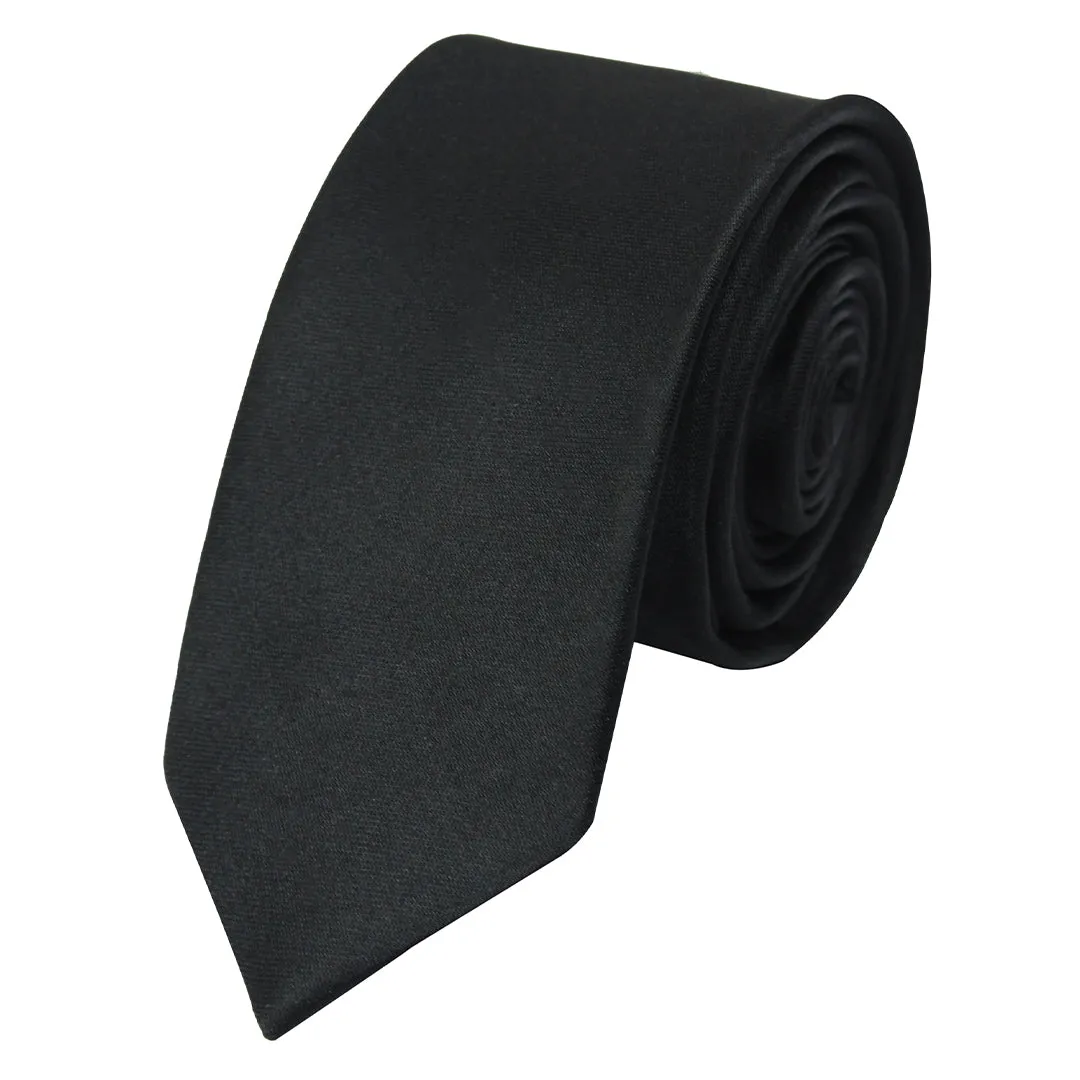 Kavove Classy Black Slim Necktie