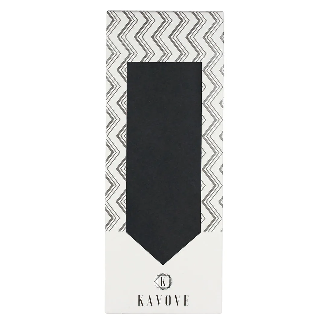 Kavove Classy Black Slim Necktie