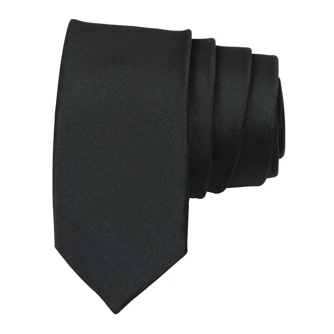 Kavove Classy Black Slim Necktie