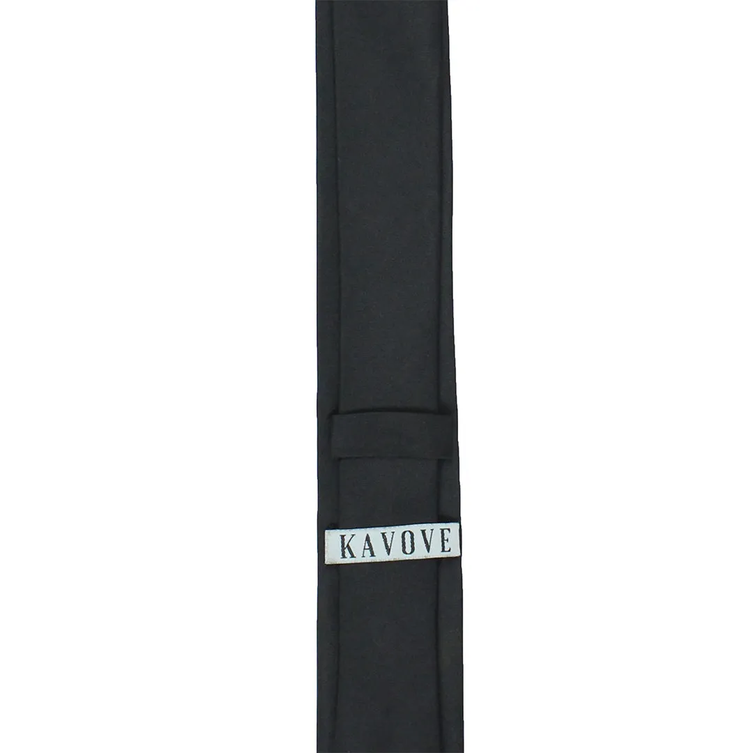 Kavove Classy Black Slim Necktie