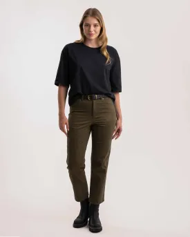 Ladies Regular Fit Pants - Olive Green