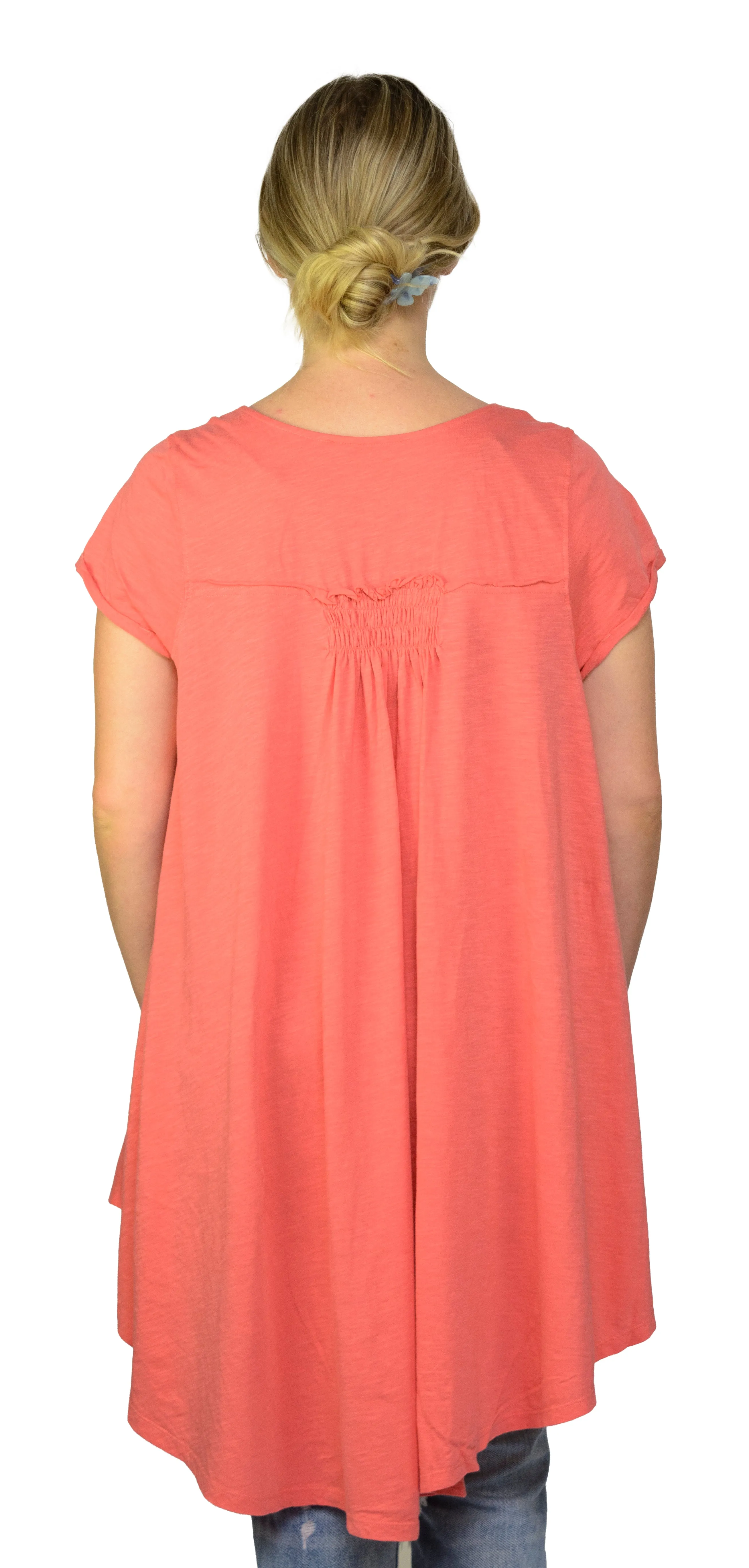 Ladies Summery Tunic, Graceful Swing Top in 100% Cotton