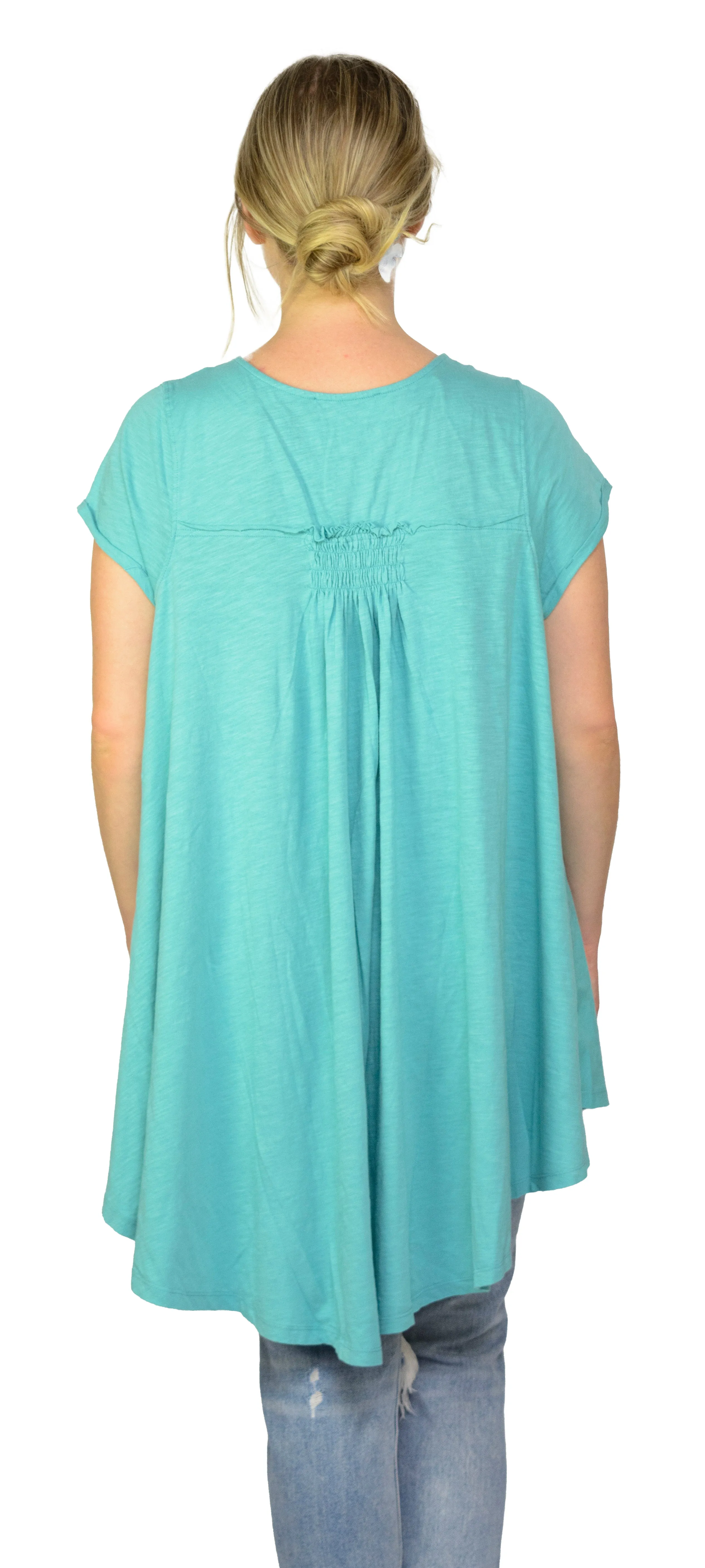 Ladies Summery Tunic, Graceful Swing Top in 100% Cotton